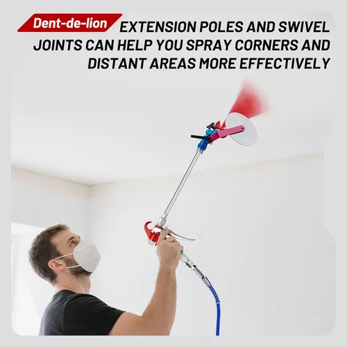 Vista 8 de Kit de 22 pistolas pulverizadoras de pintura sin aire para pintura de casas, pistola de pulverización sin aire con 6 puntas de pulverización