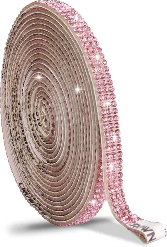 Vista 25 de Cinta de cristal autoadhesiva, calcomanías de diamantes de imitación para envoltura de regalos, manualidades, proyectos de decoración, bodas Negro