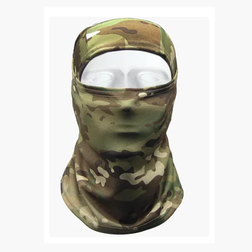 Vista 2 de Máscara facial de camuflaje militar, bandana, pasamontañas, capucha para hombres y mujeres, entrenamiento táctico, ciclismo, esquí, resistente al