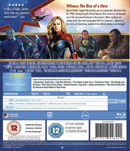 Vista 4 de Captain Marvel Blu-ray 2019 Region Free