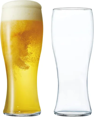 Vista 4 de Toyo Sasaki - Juego de 2 vasos de vidrio para cerveza, 13.8 fl oz (13.4 fl oz), juego de 2 x 12 (caja se vende como estuche), puedes disfrutar