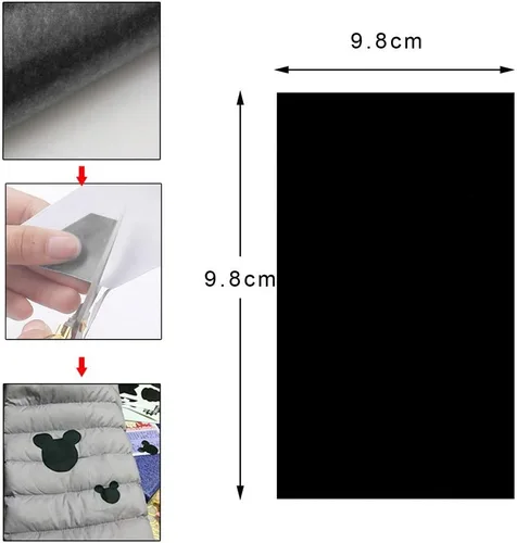 Vista 3 de 8 parches de reparación de nailon, autoadhesivos e impermeables, parches de reparación ligeros, regalos para ropa, chaqueta, tienda de campaña