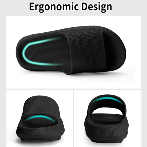 Vista 4 de Orthoshoes Sandalias de nube para niños y niñas, cómodas, con suela gruesa, antideslizantes, para ducha, baño, zapatos de playa de verano para niños