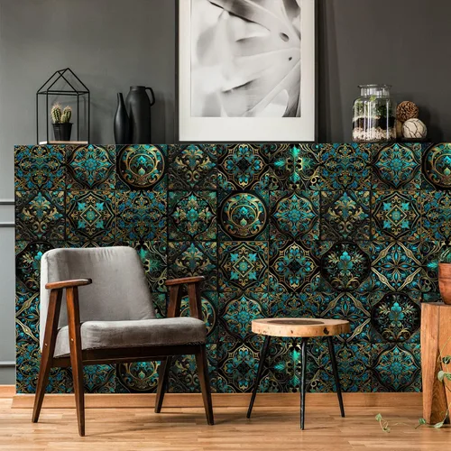Vista 18 de Alwayspon Adhesivo para azulejos de pared moriscos para despegar y pegar, calcomanías de vinilo autoadhesivas para azulejos de cocina y baño, 4 x 4