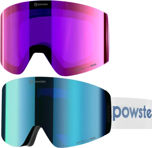 Vista 5 de Ski Goggles Snow OTG Snowboard Goggles Magnetic Interchangeable Lens Frameless UV Protection Anti-fog mobile Skating