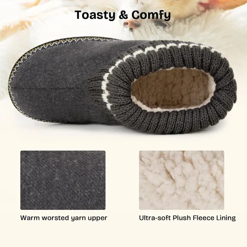 Vista 4 de EverFoams Pantuflas cómodas de espuma viscoelástica para mujer con suela de goma para interiores y exteriores