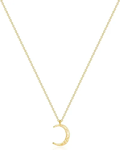 Vista 21 de Fettero - Collar con dije de oro, gargantilla en capas con moneda abierta, círculo de karma completo, luna creciente nueva, 14K oro chapado