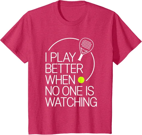 Vista 52 de Camiseta de tenis de pádel I Play Better When No One is Watching