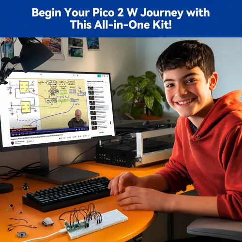 Vista 9 de SunFounder Raspberry Pi Pico 2 W Kit de Inicio Definitivo con Más de 110 Cursos en Video y Tutoriales en Línea, 96 Proyectos (16 Proyectos de IoT)