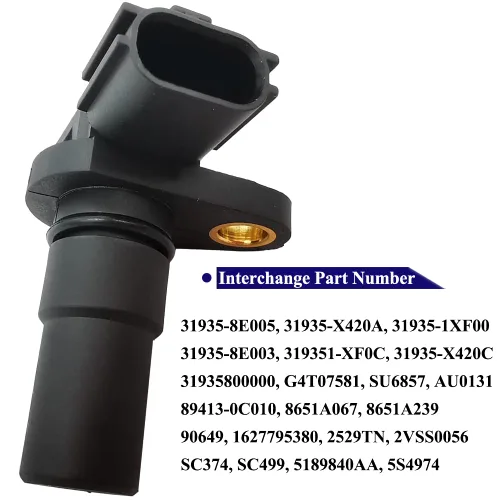 Vista 4 de 2 piezas 31935-8E007 31935-8E006 Entrada Salida Vehículo Sensor de Velocidad de Transmisión Reemplazo para Nissa-n Altima Maxima Murano Pathfinder