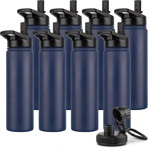Vista 49 de DOMICARE Botella de agua para niños de 16 onzas para la escuela, de acero inoxidable, con aislamiento al vacío de doble pared, botella de agua