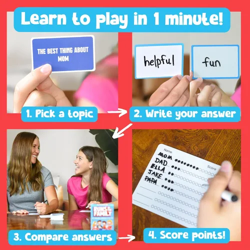 Vista 3 de Runs in the Family: divertidos juegos de mesa para la noche familiar - Piensa como lo haría tu familia - Juegos para niños y adultos