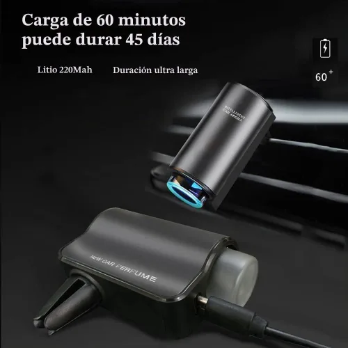 Vista 3 de Ambientador de coche inteligente difusor, aromatizante para Carro Inteligente Aroma de coche inteligente (Diffuser+3pcs Aceites, Colonia)
