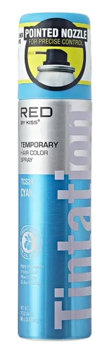 Vista 16 de Red by Kiss Tintation - Spray de color temporal para el cabello, 2.82 onzas, secado rápido y a prueba de manchas, tinte lavable de color vivo, spray