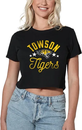 Vista 186 de Colección oficial de camisetas con diseño de mascota desgastada para mujer, color negro Grizzlies del estado de Adams