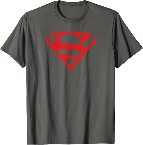 Vista 14 de Superman Camiseta de escudo rojo sobre negro