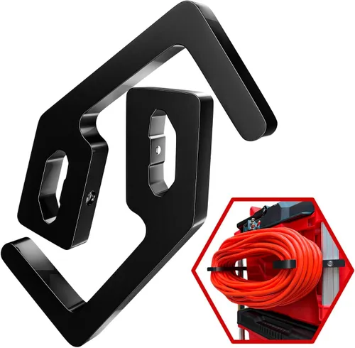 Vista 2 de Soporte para cable de extensión Packout para sistema Alpha Rail Compatible con Milwaukee Packout Tool Box - Se ajusta a organizadores Packout