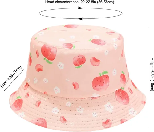 Vista 6 de Gorra unisex de pescador reversible de algodón colorido con protección solar
