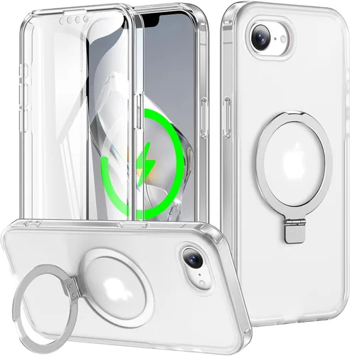 Vista 28 de Funda de cuerpo completo a prueba de golpes para iPhone 13 Pro con soporte magnético invisible [compatible con MagSafe] protector de pantalla