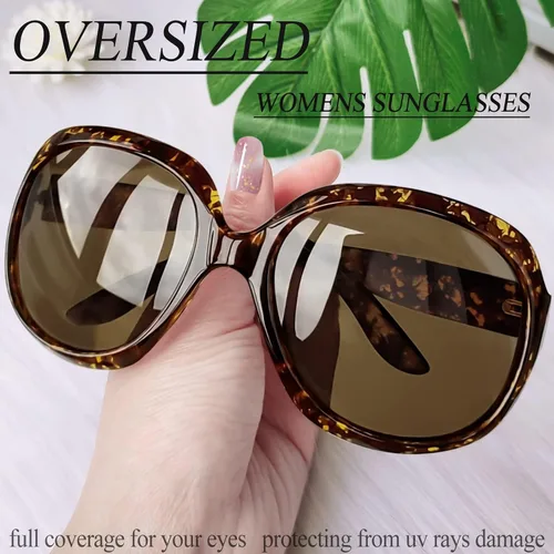 Vista 179 de Joopin Lentes de sol de gran tamaño para mujer, polarizados, grandes, para conducción, protección UV, grandes sombras