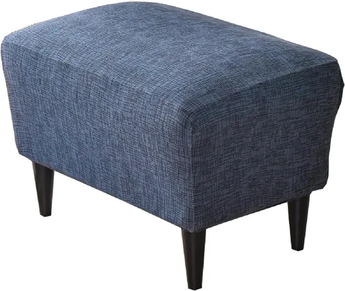 Vista 13 de KRFOONN Fundas otomanas elásticas y rectangulares para reposapiés, fundas impresas para taburetes de pies, protector de muebles con parte inferior