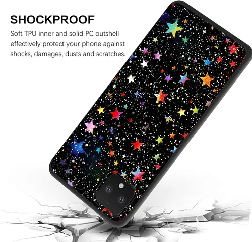 Vista 424 de Funda delgada para Google Pixel 4 XL, funda delgada de silicona de TPU suave a prueba de golpes para Google Pixel 4 XL, astronauta Galaxy