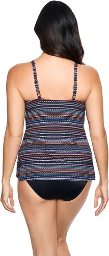 Vista 2 de Miraclesuit Traje de baño para mujer con nudo de amor, escote corazón, brasier con aros, tankini