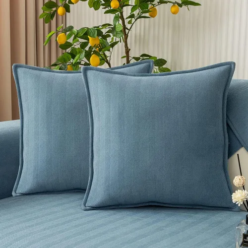 Vista 13 de vctops Funda de sofá con diseño de rayas cheurón estilo granja, protector de muebles de color sólido, funda de sofá suave antideslizante para Verde
