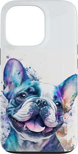 Vista 10 de Cute Frenchie Watercolor Splash Frenchie Puppy Case for iPhone 17
