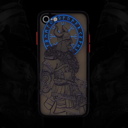 Vista 9 de Cool Gladiator - Funda para teléfono con relieve 3D, compatible con iPhone 7/8/SE, transparente esmerilado y moderno