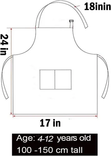 Vista 2 de Tamicy Juego de gorro y delantal de chef para niños de 10 piezas