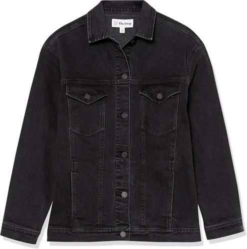 Vista 8 de The Drop Chaqueta vaquera extragrande Andrea para mujer