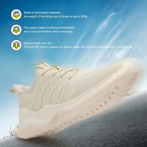 Vista 2 de Zapatos deportivos para correr para hombre, zapatillas sin cordones para caminar, ligeros, transpirables, informales, con suela suave, entrenadores