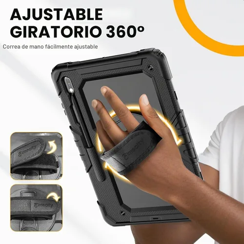 Vista 4 de Timecity - Funda para tablet Samsung Galaxy Tab S7 FE de 12,4 pulgadas, S7 y S8 Plus Funda protectora para tableta con protector de pantalla