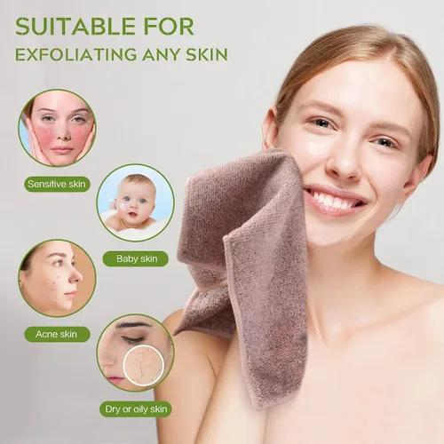 Vista 6 de SINLAND Toallas Faciales de Microfibra Ultra Suaves Paños de Lavado Faciales Paño Facial para Baño 12 Pulgadas x 12 Pulgadas Paquete de 6