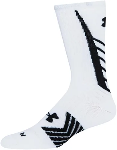 Vista 4 de Calcetines deportivos Under Armour para hombre (1 par), Blanco, L