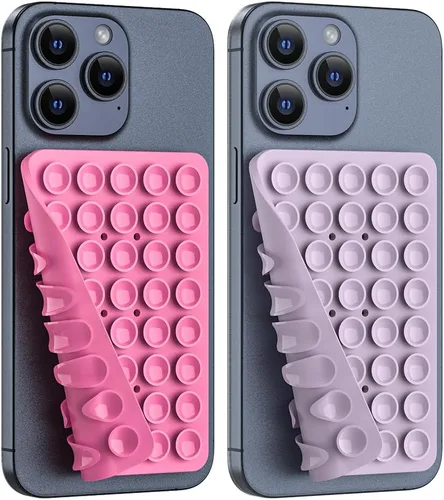 Vista 11 de Soporte de teléfono con succión de silicona de doble cara, accesorio de silicona para iPhone y Android, soporte para teléfono de ducha con espejo