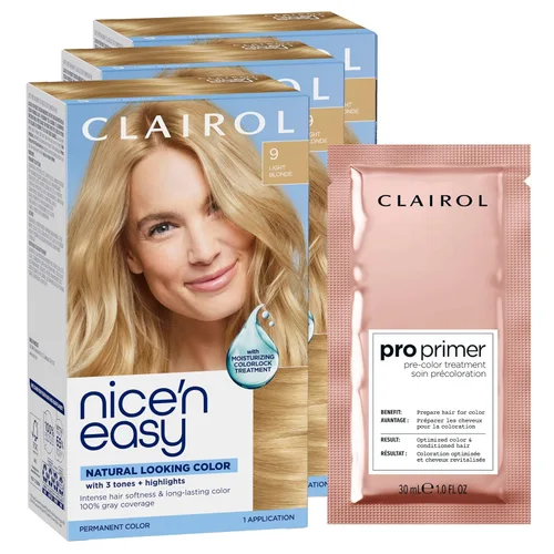 Vista 17 de Clairol Nice'n Easy Tinte Permanente para el Cabello, 11 Rubio Ultra Claro, Paquete de 3
