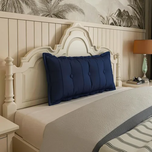 Vista 30 de Johnear Almohada de cabecera negra de felpa para lectura, almohada de apoyo para la espalda, almohada para cama sentada, sofá cama para adultos