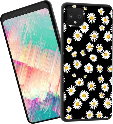 Vista 117 de Funda delgada para Google Pixel 4 XL, funda delgada de silicona de TPU suave a prueba de golpes para Google Pixel 4 XL, cruz negra