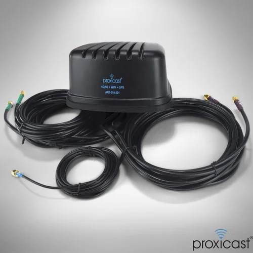 Vista 3 de Proxicast Antena combinada 5 en 1 de bajo perfil 2x2 MIMO 4G/5G + Wi-Fi + GPS de montaje en tornillo compatible con Cradlepoint, Digi, Peplink