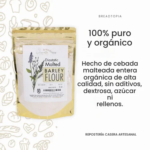 Vista 2 de breadtopia diastatic Cebada En Polvo – Orgánica