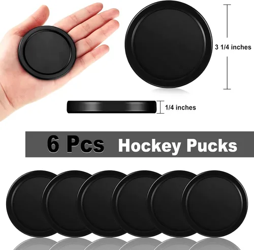 Vista 2 de Coopay 3 1/4 Inches Air Hockey Pucks 6 Pack Full Size Heavy Replacement Pucks for Game Tables Equipment Accessories