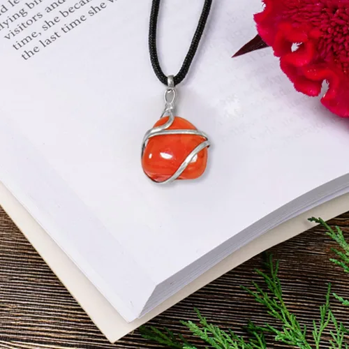 Vista 50 de PYOR Collar con colgante curativo de Reiki de cristal, gemas de buena suerte, prosperidad, riqueza, piedras preciosas naturales, collares de buena