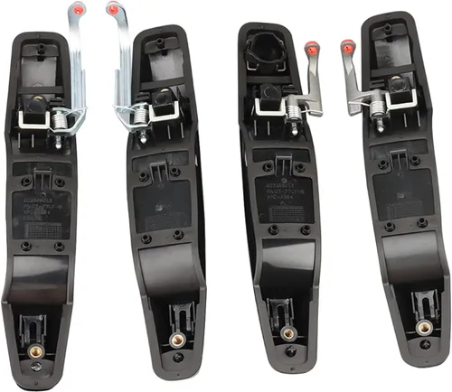 Vista 6 de Juego de 4 manijas negras para puerta exterior delantera y trasera, lado del pasajero, compatible con Chevy Silverado 1500 Tahoe Suburban GMC Sierra
