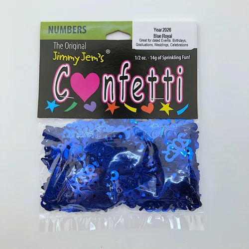 Vista 4 de Confetti Year 2023 Blue Royal, Orange Combo - 2 bolsas de media onza (1 oz)