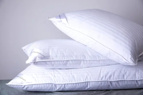 Vista 6 de Almohadas de cama estándar de plumón de ganso de la colección del hotel para dormir una almohada para la espalda, el estómago o los durmientes