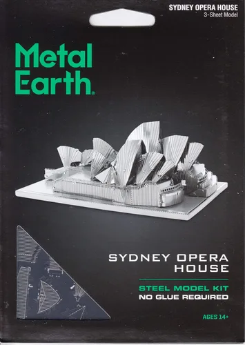 Vista 6 de Fascinations Metal Earth Sydney Opera House Building 3D Kit de modelo de metal