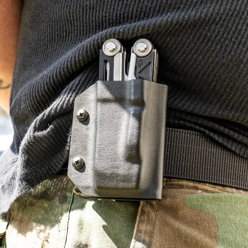 Vista 8 de Clip & Carry Kydex - Funda multiherramienta para Gerber Dual-Force, fabricada en Estados Unidos, funda para múltiples herramientas, color negro