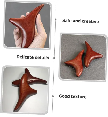 Vista 4 de ORFOFE 2 unids Rosewood Guasha Tableros Masajeador Linfático Herramientas para Cara Mano Cuello Tabla de Raspar Natural para Reducción